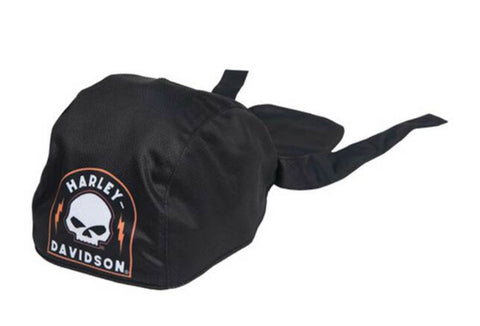 Harley Davidson Mens Skull Shield Polyester One Size Headwrap Black 5029002703