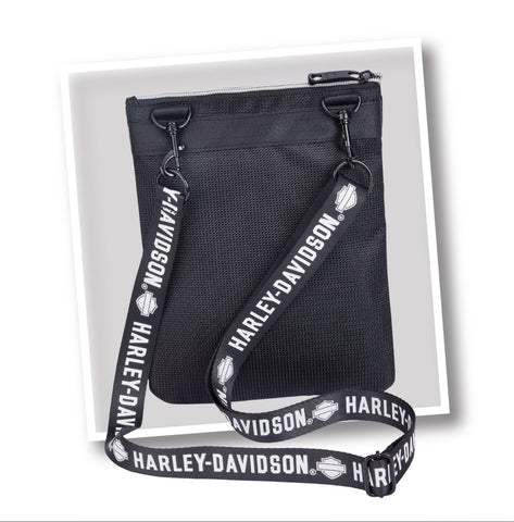 Harley-Davidson® Off-White Stripes X-Body Crossbody Sling Black